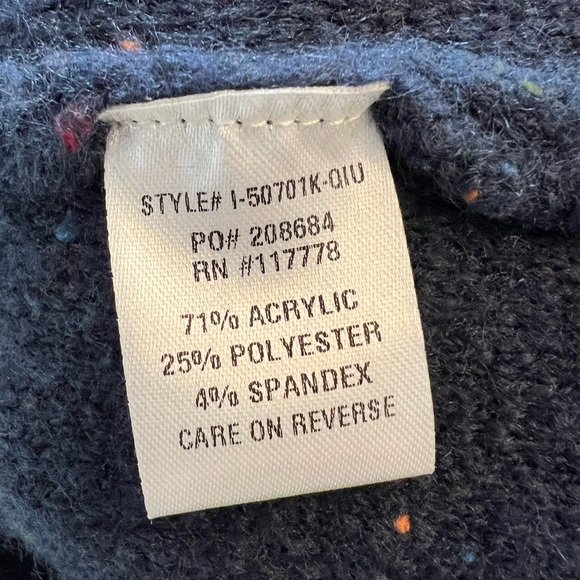 Navy Speckled Confetti Coatigan by Lovestitch S/M - Picture 8 of 8